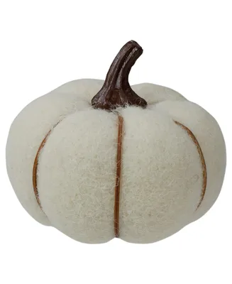 Cream and Brown Fall Harvest Tabletop Pumpkin, 5"