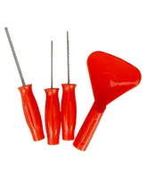 Pumpkin 4 Piece Carving Set with Stencils, 10"