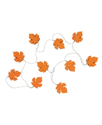 Led Fall Harvest Maple 10 Piece Leaf Fairy Lights with 5.5' Copper Wire Set