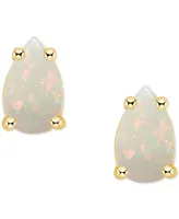 Opal Pear Stud Earrings (1/4 ct. t.w.) 14k Gold