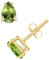 Peridot Pear Stud Earrings (1 ct. t.w.) 14k Gold