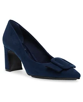 Anne Klein Women's Bentley Buckle Block Heel Pumps