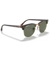 Ray-Ban Unisex Polarized Low Bridge Fit Sunglasses, RB3016F Clubmaster Classic 55