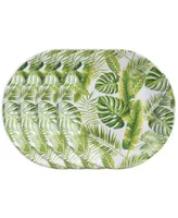 Q Squared Melamine Palm 8" Salad Plate Set/4