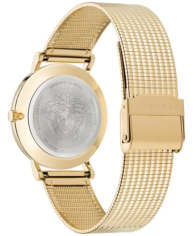 Versus Versace Womens Canton Road IP Yellow Gold 36mm Bracelet