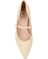 Journee Collection Women's Manza Pointed Toe Mary Jane Kitten Heel Pumps