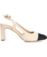 Journee Collection Women's Reignn Cap Toe Slingback Pumps