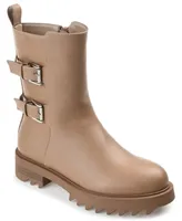 Journee Collection Women's Yasmine Mid Shaft Moto Booties