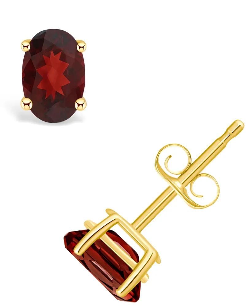 Garnet (1-1/6 ct. t.w.) Stud Earrings 14K Yellow Gold or White