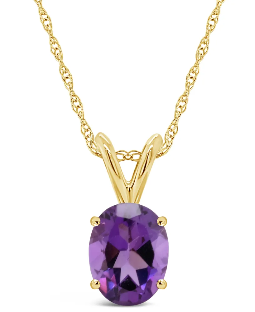 Amethyst Pendant Necklace (1-1/5 ct.t.w) in 14K Yellow Gold