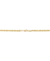 Glitter Double Rope Link 20" Chain Necklace (3-3/4mm) in 14k Gold