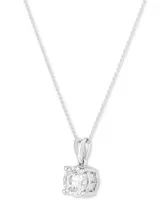 TruMiracle Diamond Solitaire 18" Pendant Necklace (5/8 ct. t.w.) in 14k White Gold