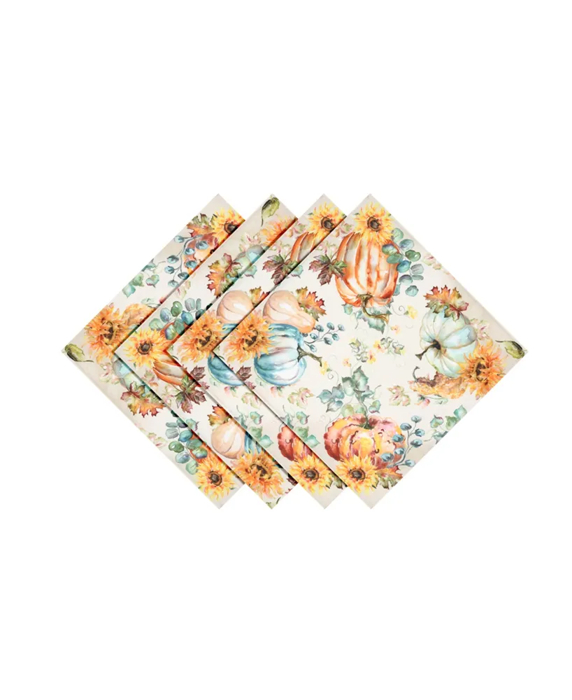 Laural Home Harvest Sun Set of 4 Napkins, 20" x 20"