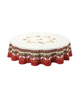 Laural Home Simply Christmas 70" Round Tablecloth