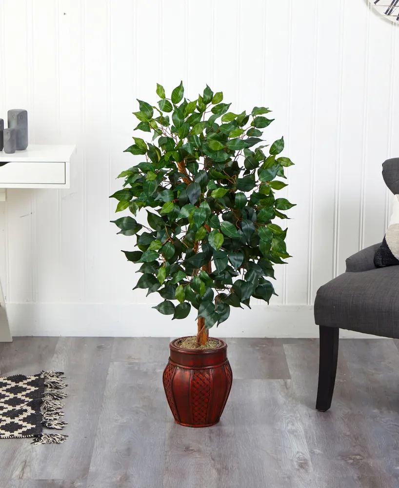 Nearly Natural 44" Ficus Tree with Decorative Planter