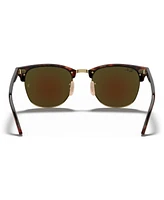 Ray-Ban Unisex Sunglasses, RB3016 Clubmaster Mineral Flash Lenses