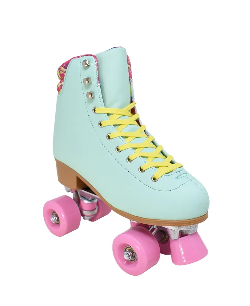 Cosmic Skates Women's Quilt Design 2 Piece Roller Shoes Set