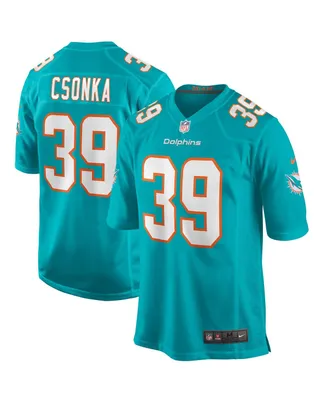 Men's Nike Larry Csonka Aqua Miami Dolphins Game Retired Player Jersey