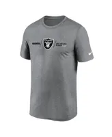 Men's Nike Heathered Charcoal Las Vegas Raiders Horizontal Lockup Legend T-shirt