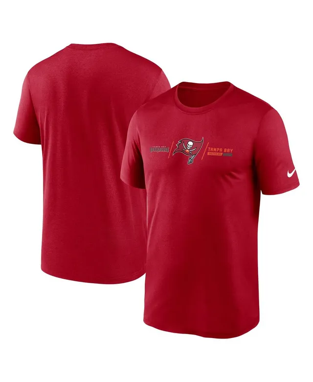 Men's Nike Red Tampa Bay Buccaneers Logo Essential Legend Performance T- Shirt