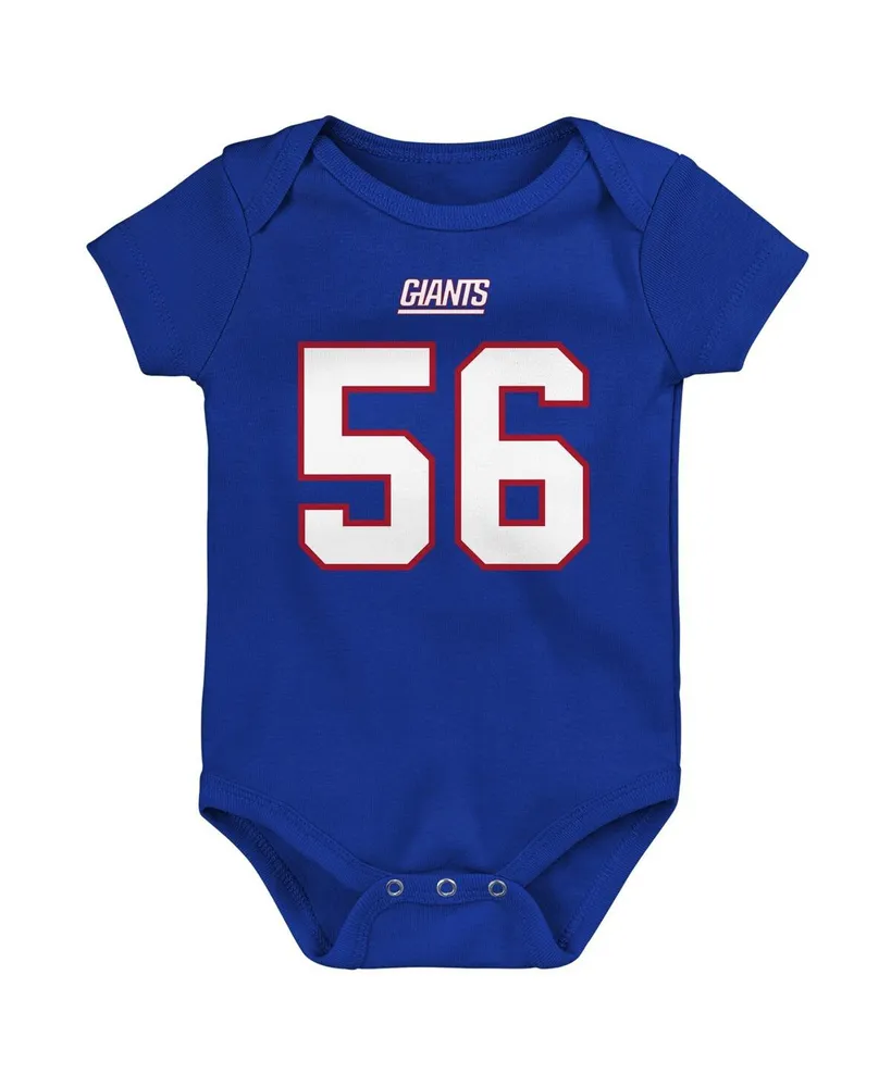 Infant Boys and Girls Mitchell and Ness Lawrence Taylor Royal New York Giants Mainliner Retired Player Name and Number Bodysuit