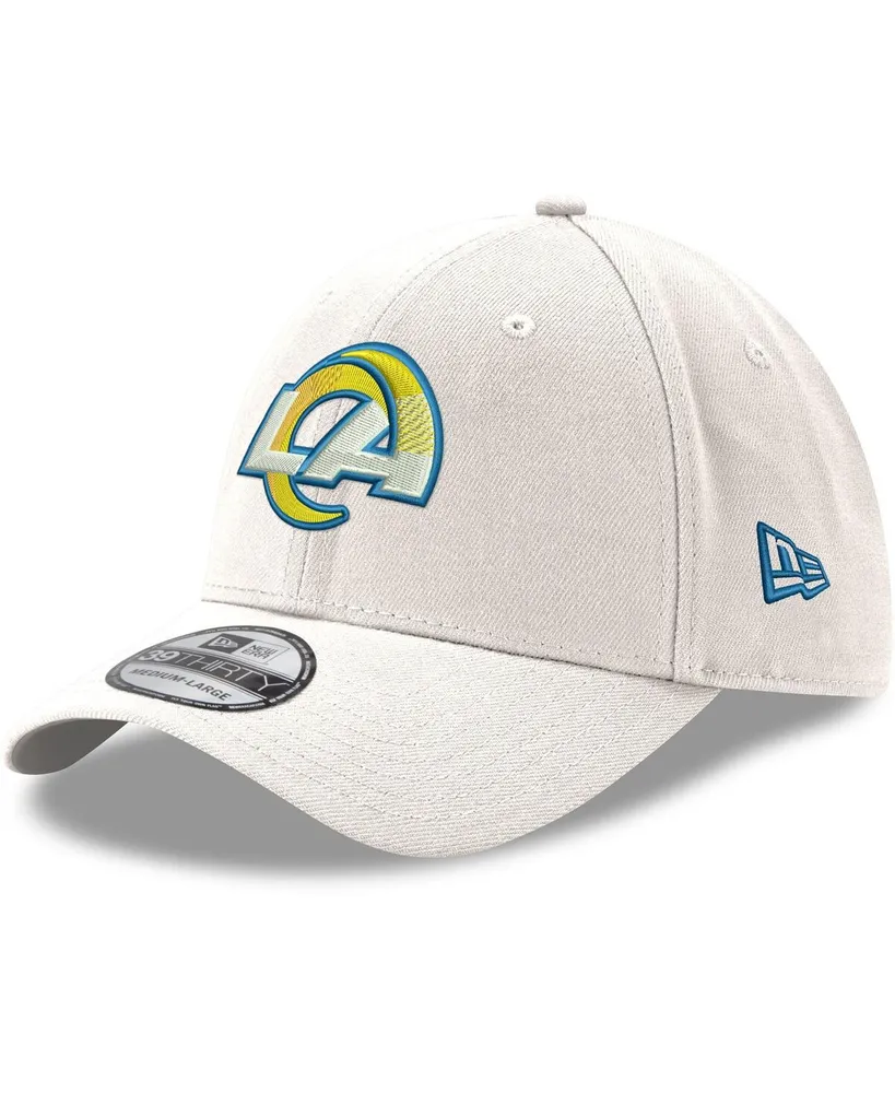 Men's New Era White Los Angeles Rams La Logo Iced Ii 39THIRTY Flex Hat