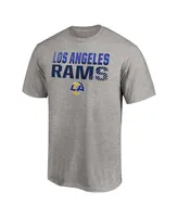 Men's Fanatics Heathered Gray Los Angeles Rams Big and Tall Fade Out Team T-shirt