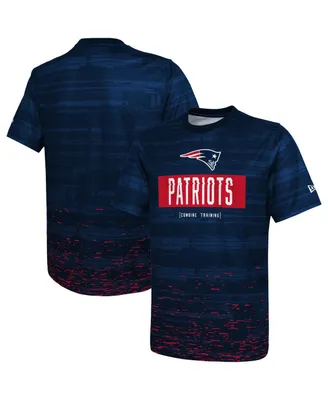 Men's New Era Navy New England Patriots Combine Authentic Sweep T-shirt