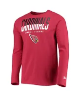 Men's New Era Cardinal Arizona Cardinals Combine Authentic Split Line Long Sleeve T-shirt