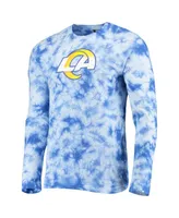 Men's New Era Royal Los Angeles Rams Tie-Dye Long Sleeve T-shirt