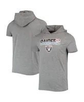 Men's New Era Heathered Gray Las Vegas Raiders Team Brushed Hoodie T-shirt