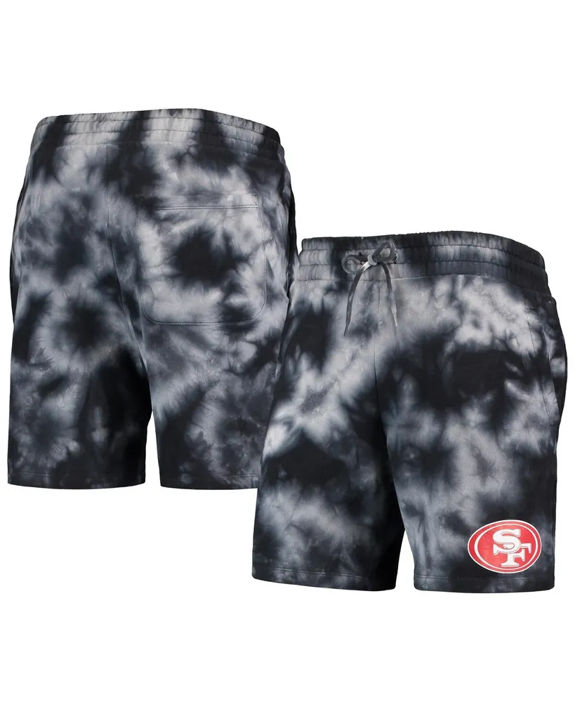 Men's New Era Black San Francisco 49ers Tie-Dye Shorts