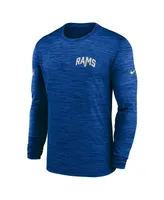 Men's Nike Royal Los Angeles Rams Velocity Athletic Stack Performance Long Sleeve T-shirt