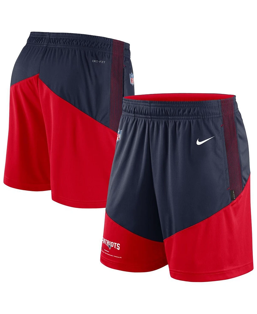 Men's Nike Navy, Red New England Patriots Primary Lockup Performance Shorts