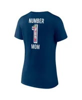 Women's Fanatics Navy Chicago Bears Plus Mother's Day #1 Mom V-Neck T-shirt