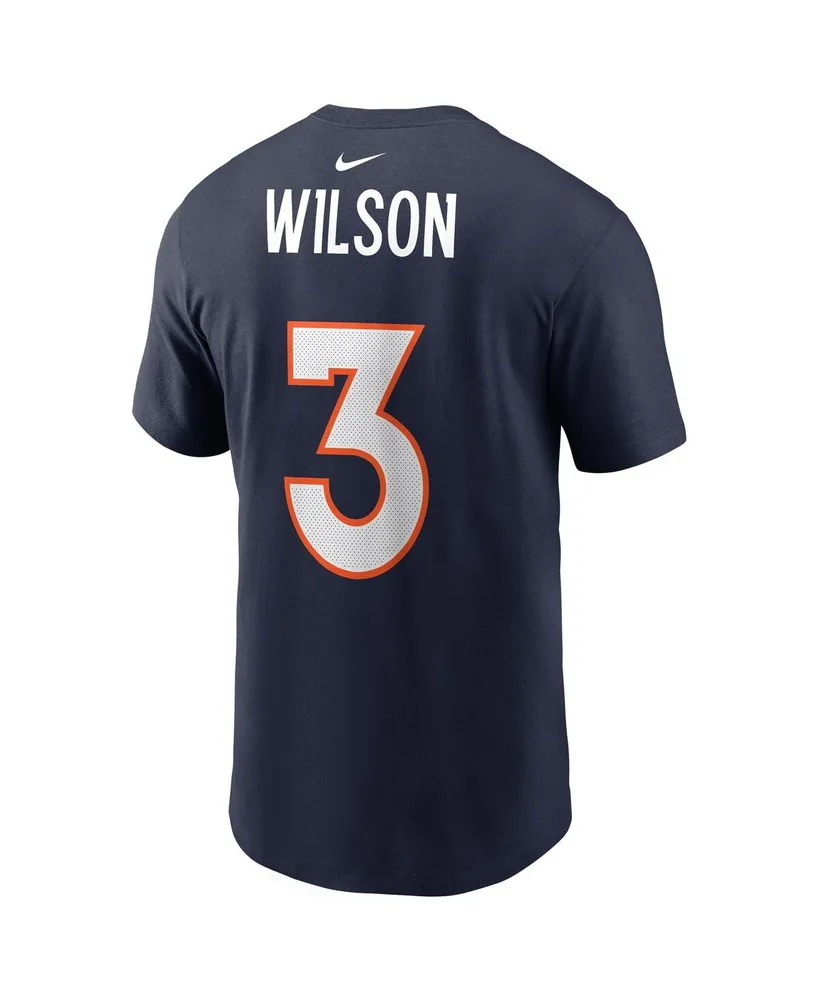 Men's Nike Russell Wilson Navy Denver Broncos Player Name & Number T-shirt
