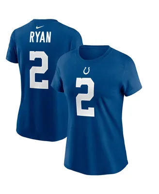 Women's Nike Matt Ryan Royal Indianapolis Colts Player Name & Number T-shirt