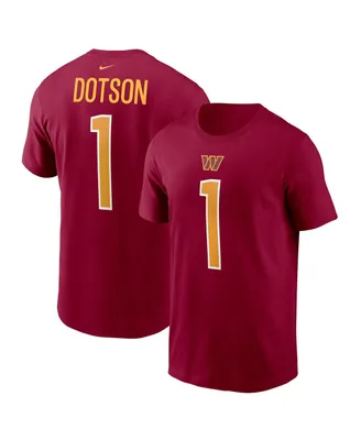 Men's Nike Jahan Dotson Burgundy Washington Commanders 2022 Nfl Draft First Round Pick Player Name & Number T-shirt