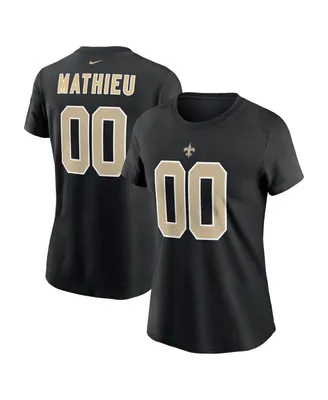 Women's Nike Tyrann Mathieu Black New Orleans Saints Player Name & Number T-shirt