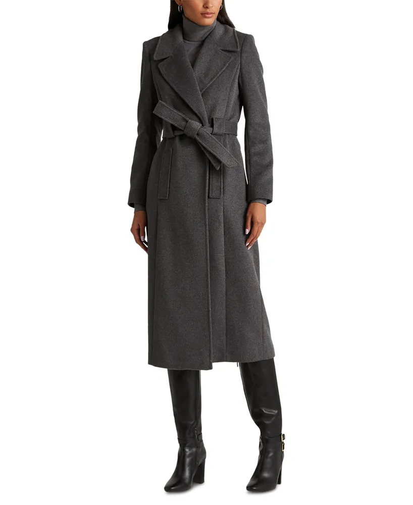 Lauren Ralph Women's Wool-Blend Wrap Coat