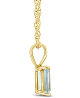 Aquamarine (1-3/8 ct. t.w.) Pendant Necklace in 14K Yellow Gold