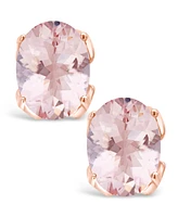 Macy's Morganite (2-1/3 ct. t.w.) Stud Earrings in 14K Rose Gold