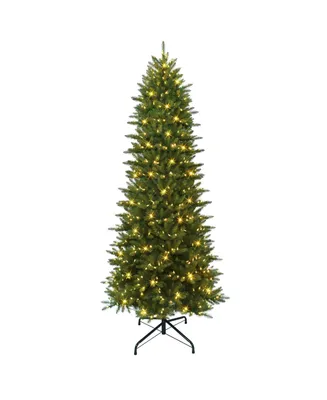 10' Pre-Lit Slim Fraser Fir Tree with 800 Color Select Led Lights, 2557 Tips