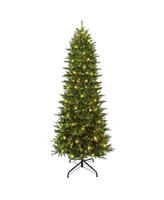 Puleo 10FT Pre-Lit Slim Franklin Fir Tree