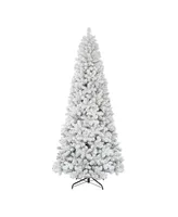 Puleo 9FT Flocked Vancouver Pine Tree