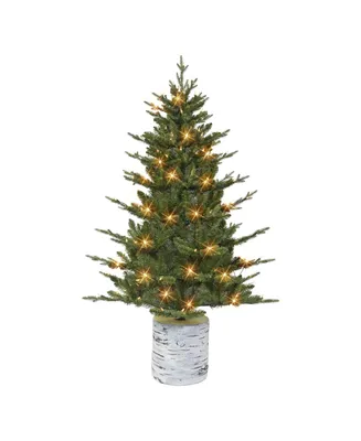 4.5' Potted Tree with 150 Underwriters Laboratories Clear Incandescent Lights, 584 Tips