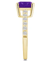 Macy's Amethyst (2 Ct. T.w.) and Diamond (1/3 Ring 14K Yellow Gold