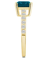 Macy's London Blue Topaz (2-3/4 Ct. T.w.) and Diamond (1/3 Ring 14K Yellow Gold
