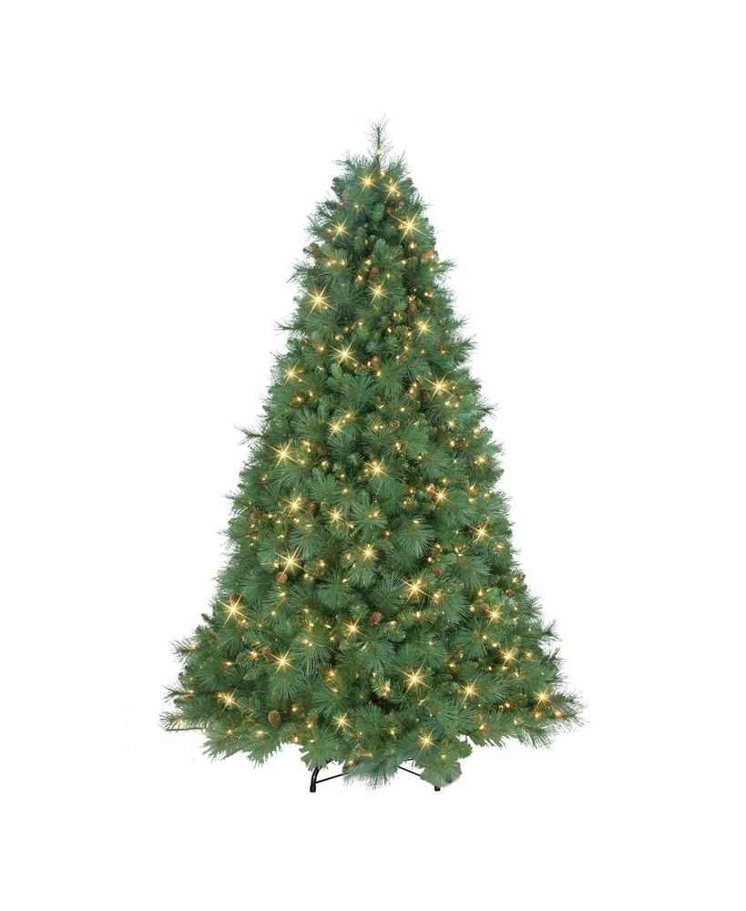 Puleo 7.5FT Pre-Lit Christmas Tradition Pine Tree