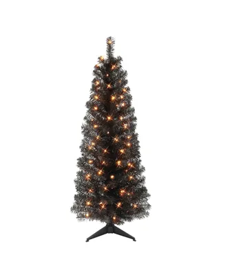 4.5' Pre-Lit Tinsel Tree with 70 Underwriters Laboratories Clear Incandescent Lights, 160 Tips